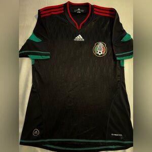 Adidas Black Soccer Jersey with Mexico Emblem
